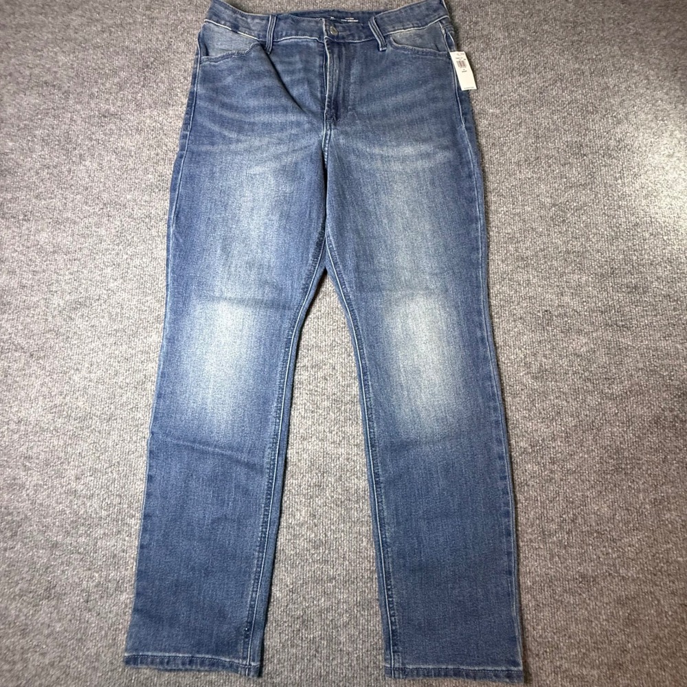Old Navy Wow Straight High Rise Jeans Medium Wash Blue Denim 10 Short